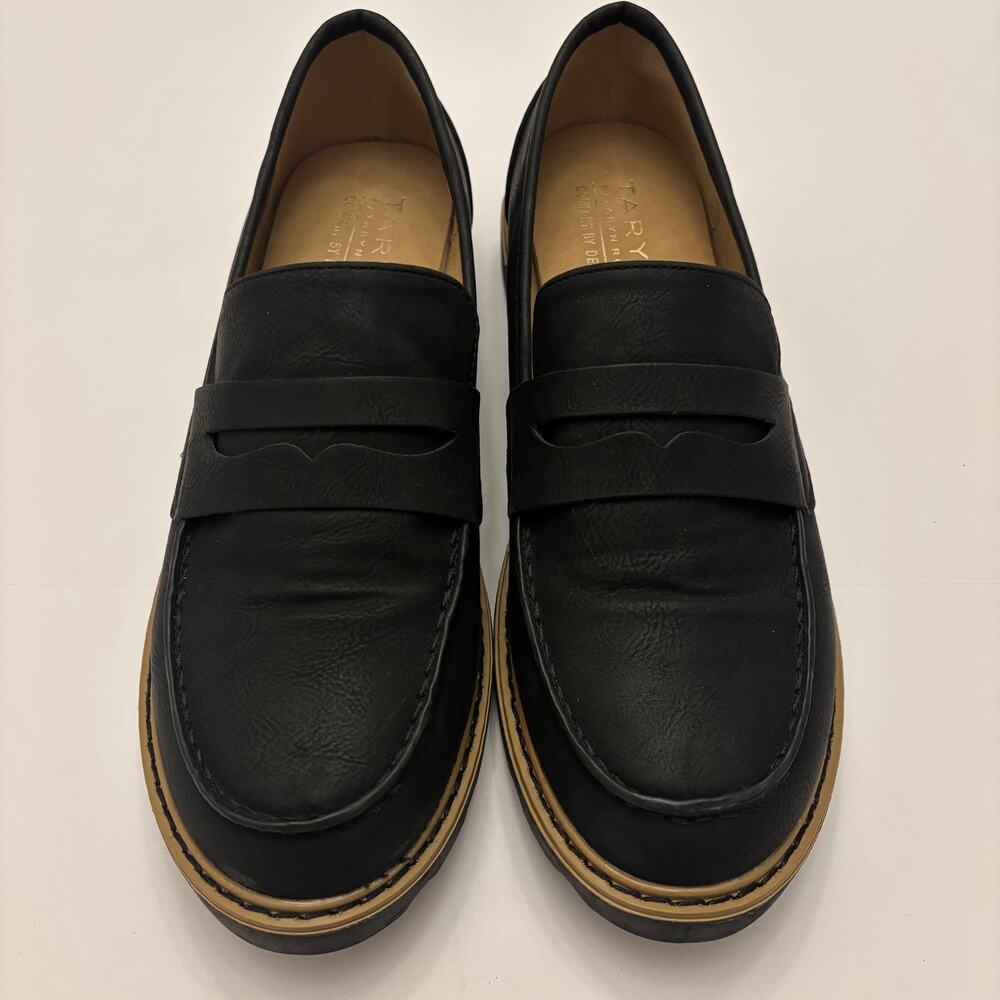 TARYN by Taryn Rose Womens 10 Black Penny Loafers Comfort Slip On Shoes